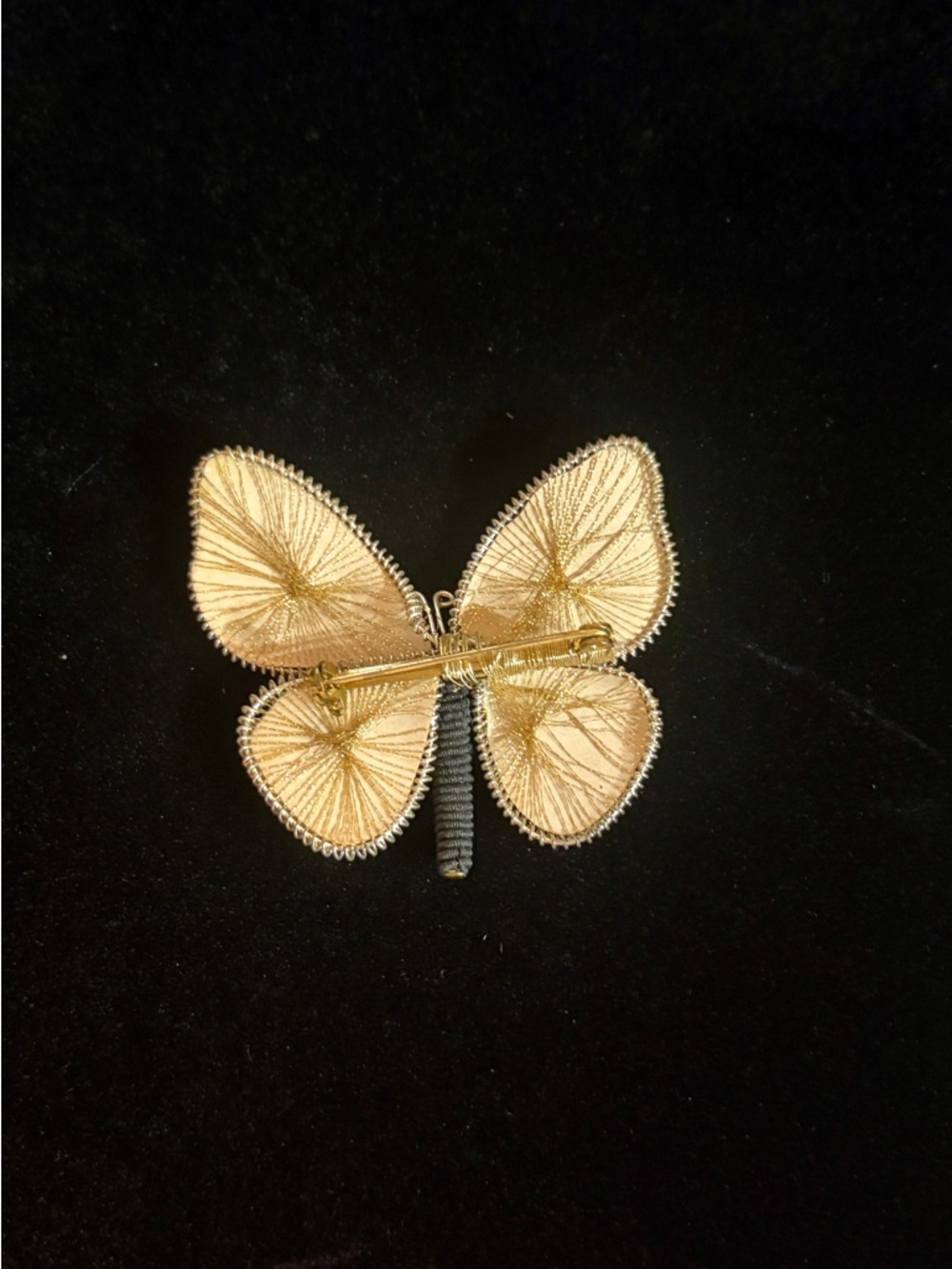 Vintage Butterfly Brooch Handmade - West Germany 1960s - 1970s - Picture 6 of 10